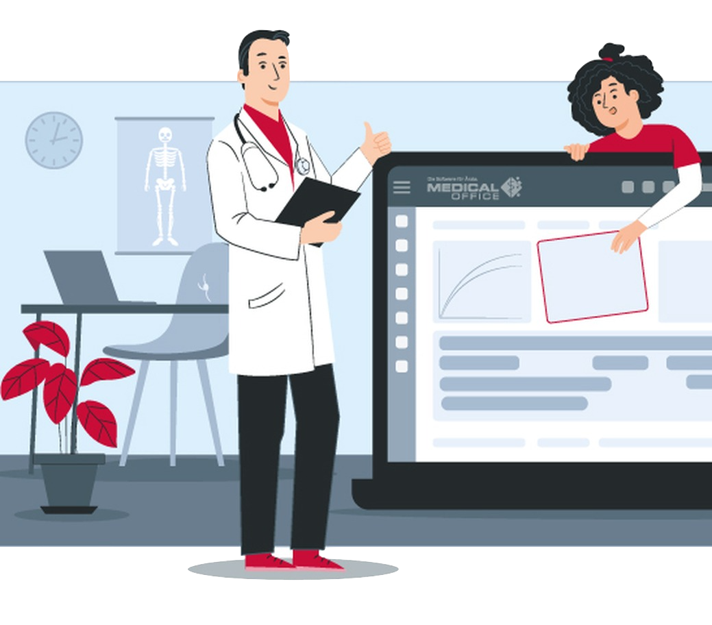 MEDICAL OFFICE, maßgeschneiderte Arztsoftware für Praxis, MVZ und Ambulanz